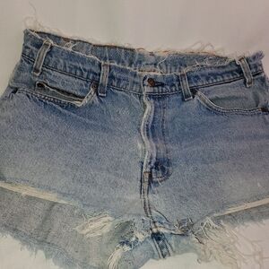 Vintage Levis 505 Orange Tab Denim Cut-off Jean Shorts